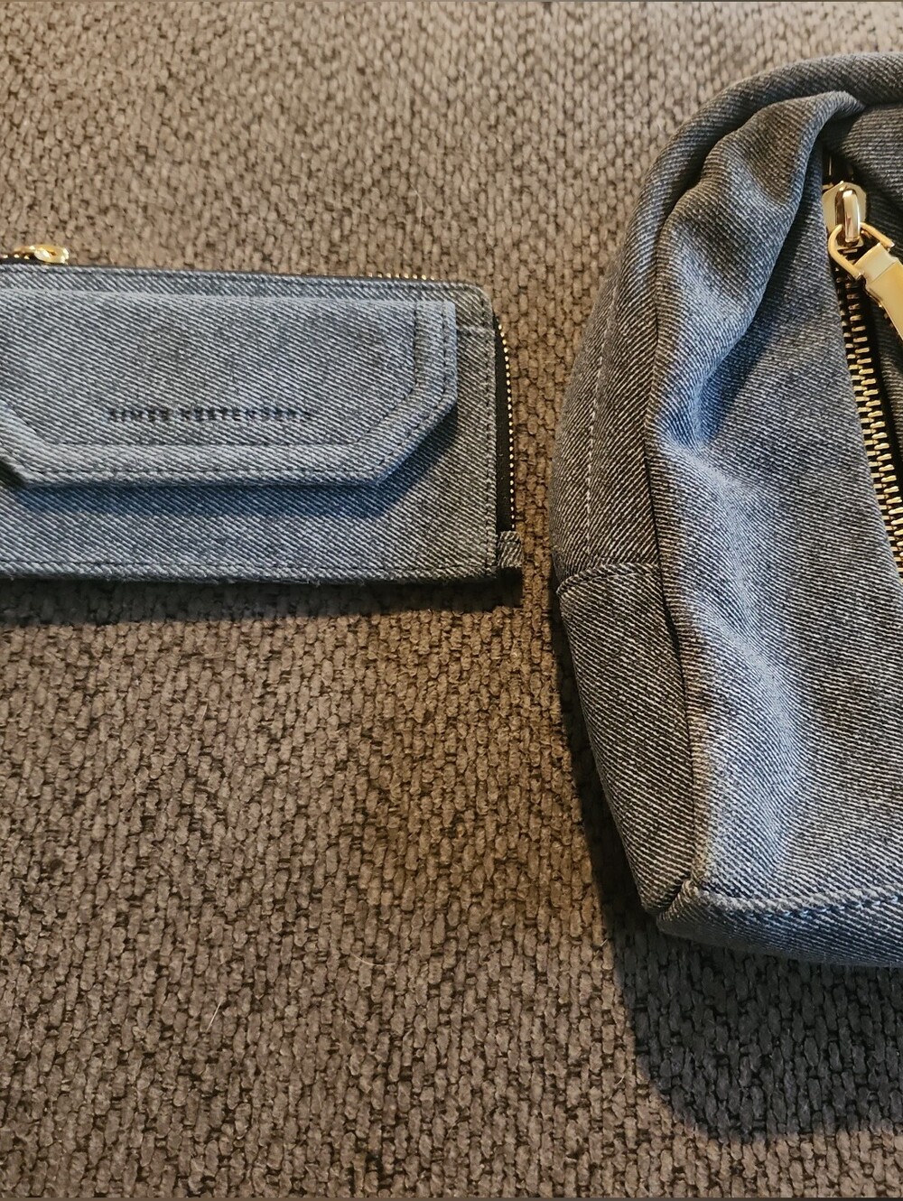 Aimee Kestenberg Tamitha Leather Sling Bag And Wallet Denim Blue Genuine Leather